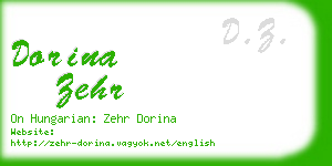 dorina zehr business card